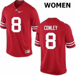 Women's Ohio State Buckeyes #8 Gareon Conley Red Nike NCAA College Football Jersey Real YYW0444OE